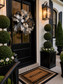 Luxury Black, Tan & Cream Home Sweet Home Wreath | Modern Front Door Decor | Fuzzy’s World