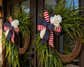 Luxury Patriotic Grapevine Wreath for Front Door | 4th of July Decor | Realtor Closing Gift | Red White Blue Summer Porch Decor