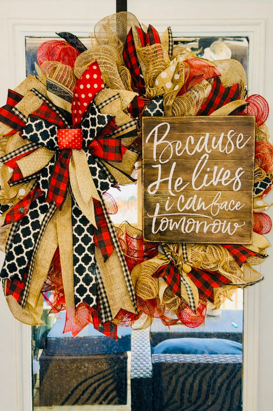 He Lives Statement Wreath