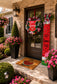 Watermelon Summer Mesh Wreath with Matching Door Leaner | Luxury Summer Front Door Decor | Fuzzy’s World