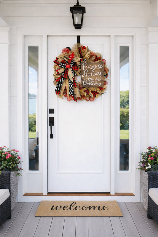 He Lives Statement Wreath