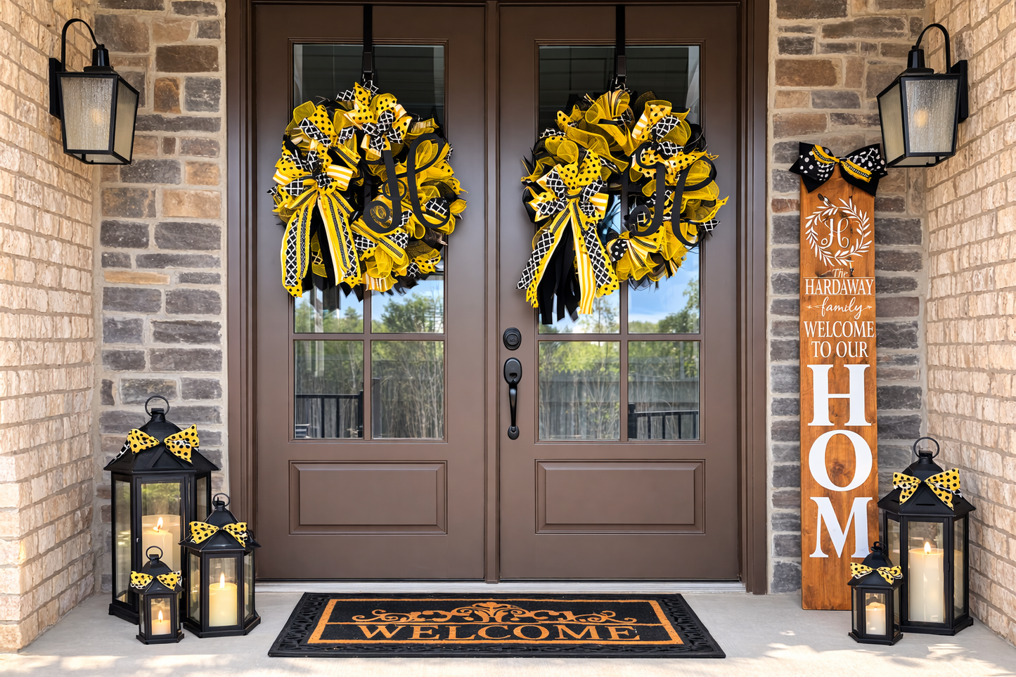The 2 Bold Luxe Monogram Wreath Set