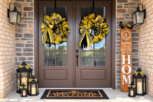 Bold Luxe Monogram Wreath Set